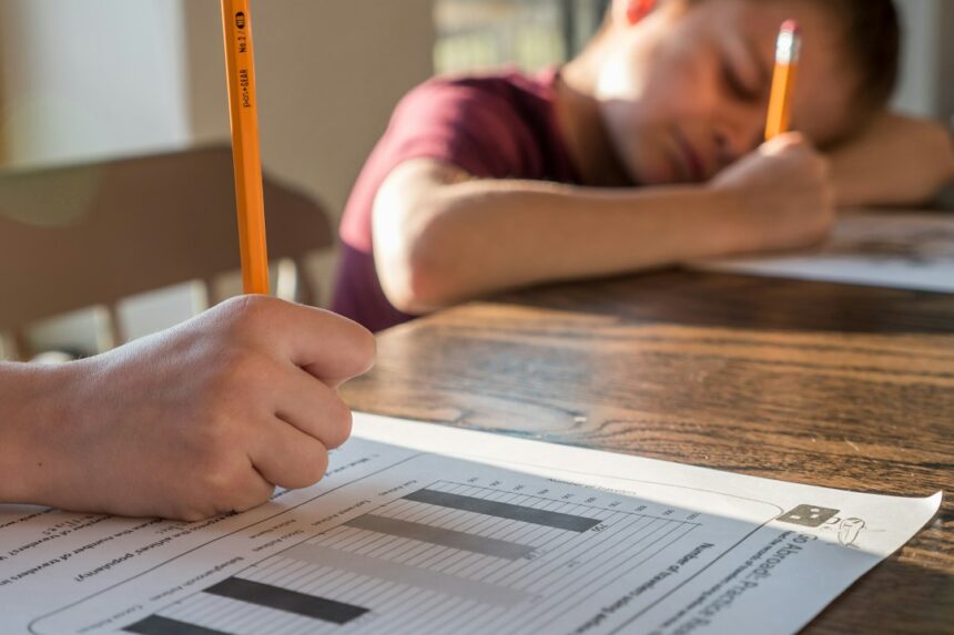 Photo first graders IQ test results low score