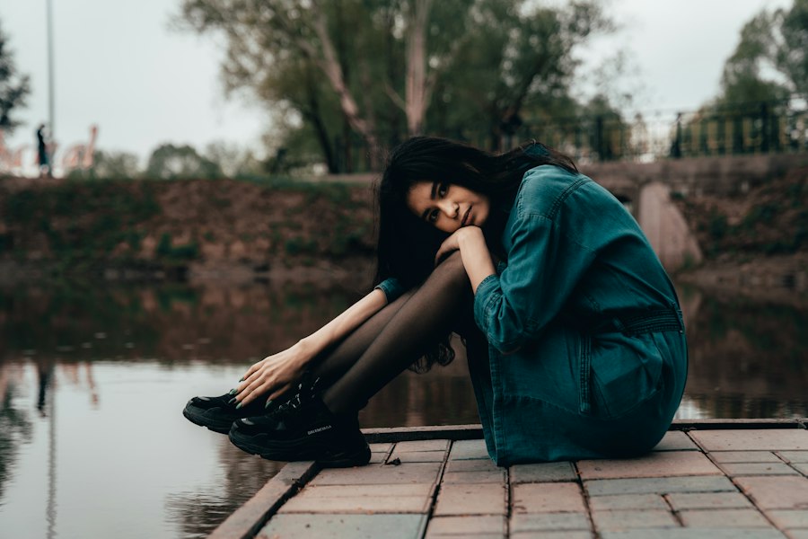 Photo feeling stuck in life concept